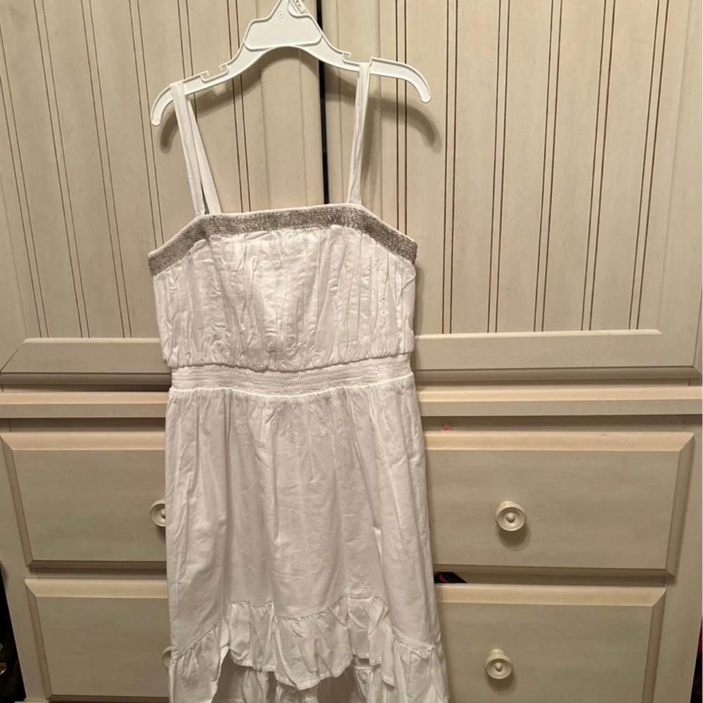 Cherokee White Dress with Beaded Detail